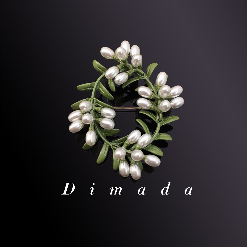 D.M.Винтажная брошь из сплава D/Dimanda, корсаж из цинкового сплава, аксессуары для пальто, булавка с простым темпераментом Изображение 1