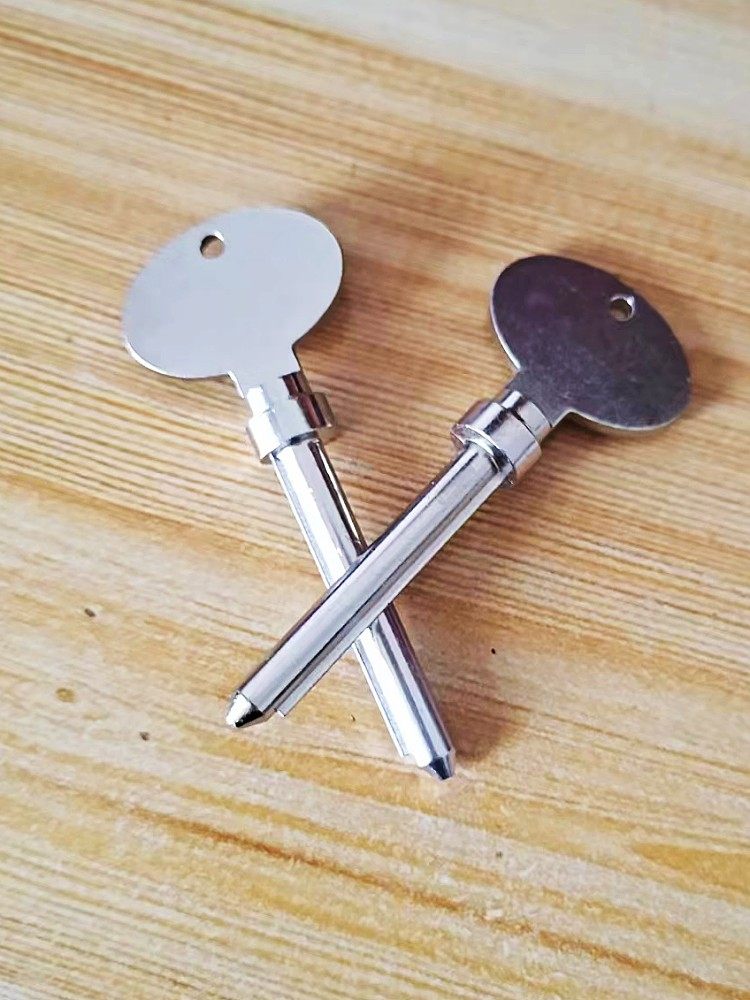 Universal Fire Door Key for Water and Weak Current Wells, Round Hole Lock Cylinder, Property Management Unit Pipeline Well Fire Door Key, Universal Opening