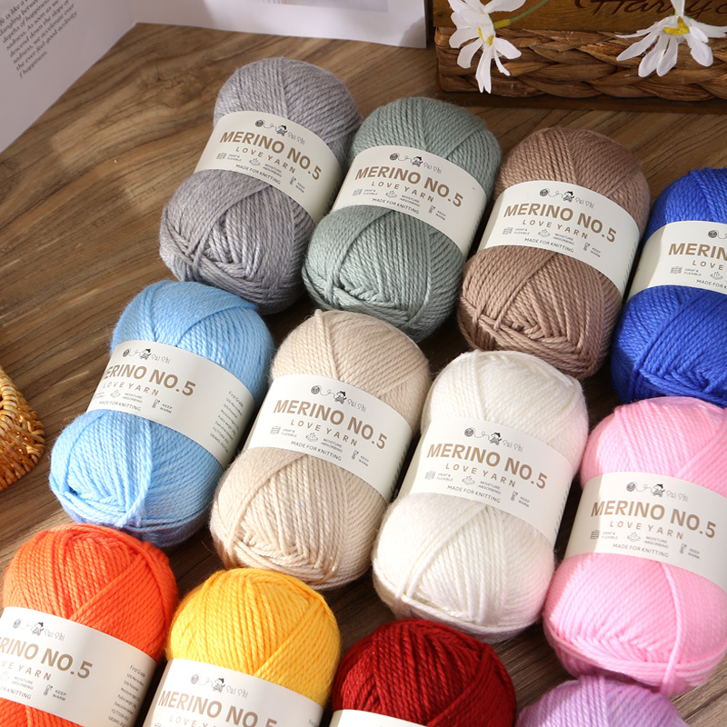 Imported Wool Yarn, Thick Yarn for Knitting Scarves, Hand-Knitted Coats, Sweaters, Shawls, Special Australian Wool, Medium-Thick Yarn