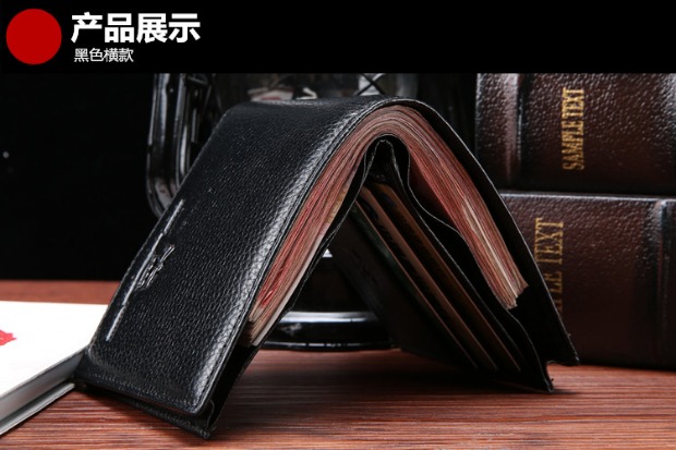 Màu đỏ capacity ví nam công suất lớn mặt cắt ngang da ngắn cộng với ví dày bằng da mềm dây kéo tối ví lv