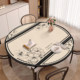 New oval foldable dining table cushion round table waterproof oil-proof anti-scalding table cloth pvc curved cushion