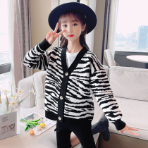 Girls Autumn Childrens Thin Sweater Jacket Spring and Autumn Dress New Chinese Children Autumn Girls Cardigan