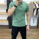 Summer Solid color lapel pique cotton shirt POLO slim fit business young short-sleeved versatile fitness casual Paul top