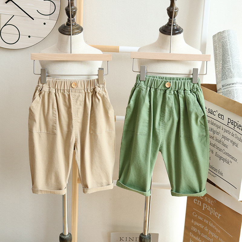 Easy to wear and inexpensive~2022 children's summer pants thin section loose baby shorts outer wear boys and girls cropped pants