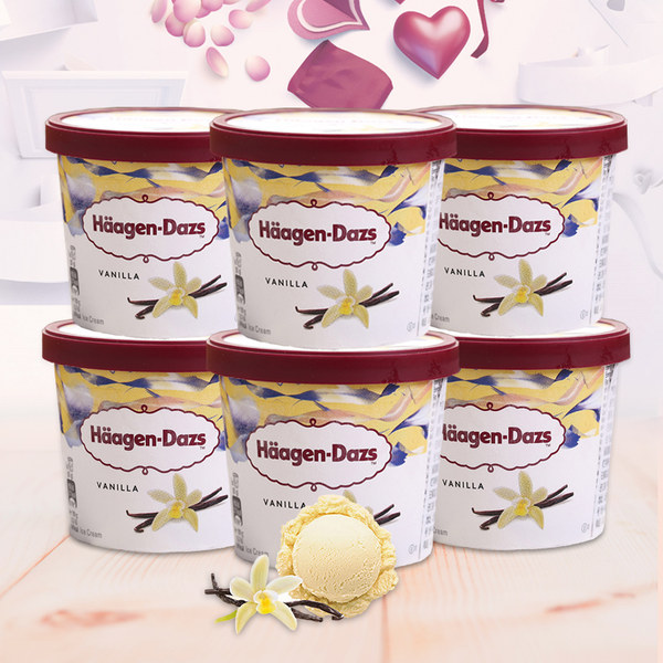 法国进口 Häagen·Dazs 哈根达斯 香草冰淇淋 87g*6杯 天猫优惠券折后￥109包邮（￥159-50）