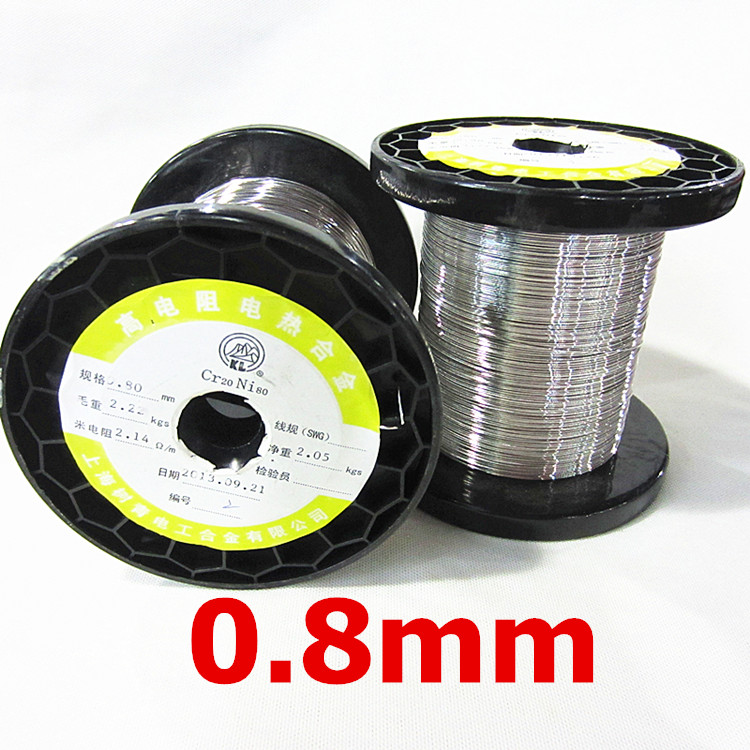 Sealing machine heating wire 0 8mm 8mm long 10 m webbing hot cut wire nickel-chromium heating resistance wire electric tungsten filament high temperature