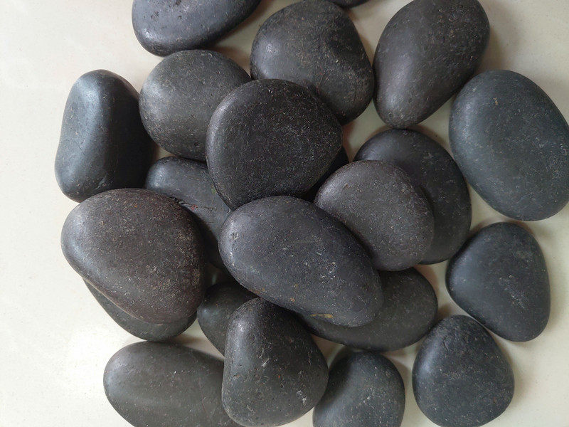 Natural Black Rain Flower Stone Gardening Courtyard Drainage Ditches Paved Road Stone Pebble Pebble Potted Planeolithic Pebble