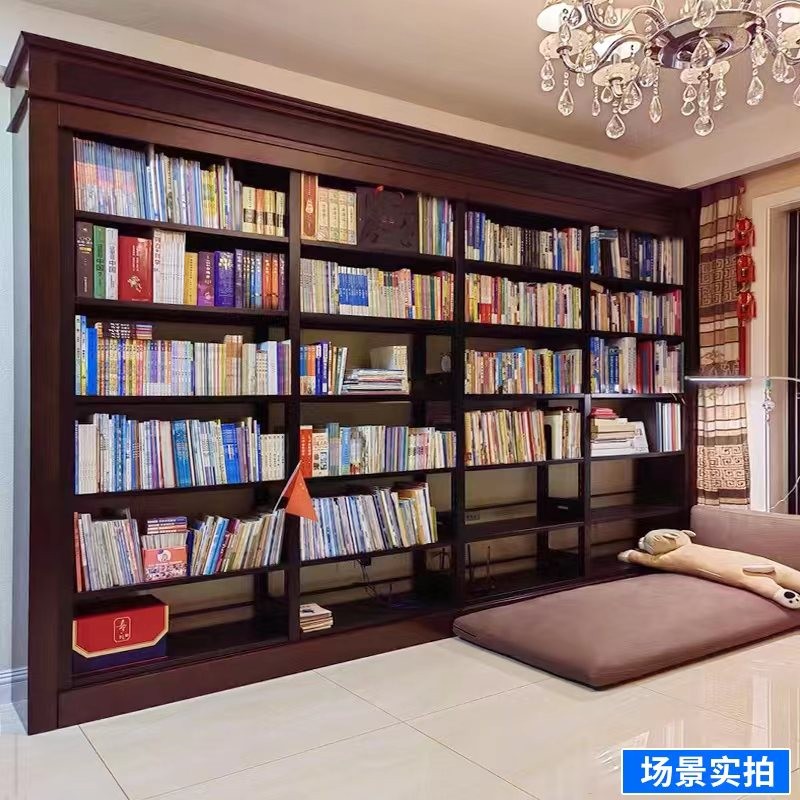 Manufacturer Customized School Library Reading Room Steel Single-Sided Bookcase West Siver Bookstore Solid Wood Bookshelves Home-Taobao