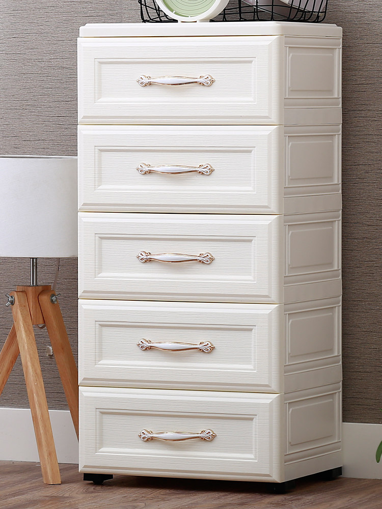 Thickened large plastic storage box Drawer children's clothes storage box Multi-layer finishing box storage cabinet