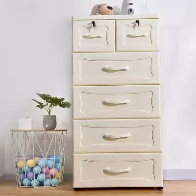Storage cabinet drawer type thick plastic baby children's wardrobe multi-layer baby box locker cabinet