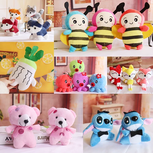 Плюшевая игрушка, милая кукла, заколка-крабик, подарок на день рождения