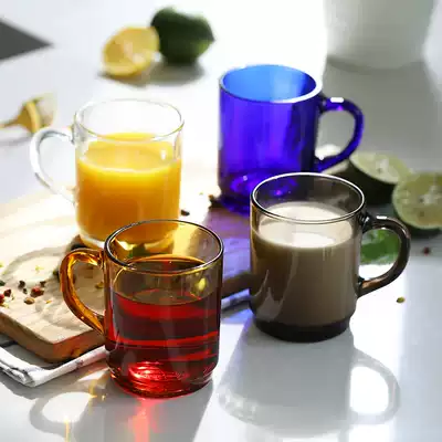 Mug 2 imported DURALEX European office tea cup tempered glass mug