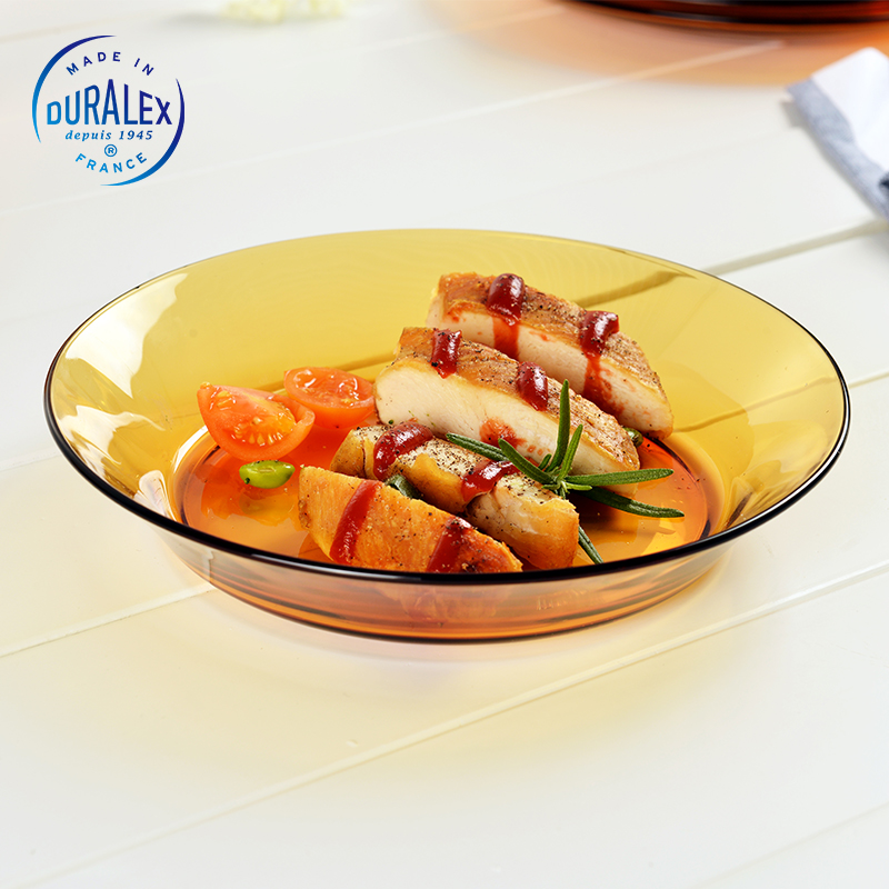 Deep disc 2 French imports Doles tempered glass dish Home Fashion High Face Value Dinner Plate heat-resistant plate 