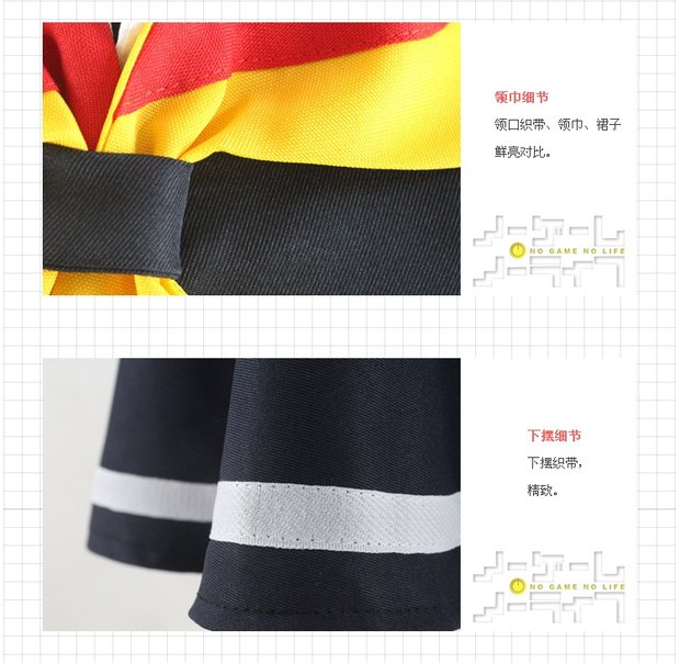 Trò chơi Cuộc sống KHÔNG TRÒ CHƠI KHÔNG SỐNG Quần áo trắng Thủy thủ Phù hợp với Full Anime Cosplay Nữ - Cosplay đồ cosplay kimetsu yaiba