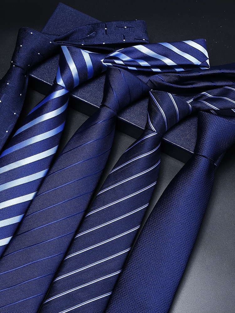 Japanese tie male positive dress Necklace Style Wedding Groom Men Business Free of Blue High-end Sloth tie