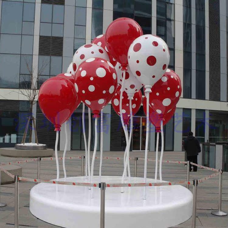 Glass fiber sculpture balloon ornaments Shopping mall square Hot air balloon round ball Lollipop sugar Large-scale event decoration customization