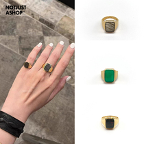 Vadi 23AW Tetris ring & MISSY blood stone ring