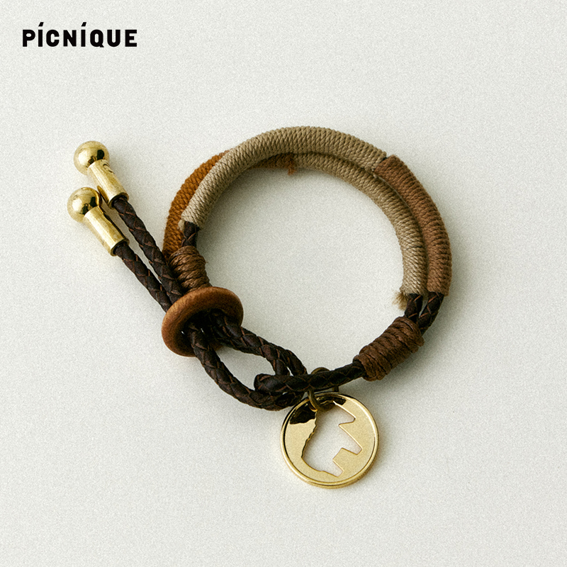 Picnique Pony Portrait Coin Handmade Braided Bracelet High-End Light Luxury Original Designer Niche
