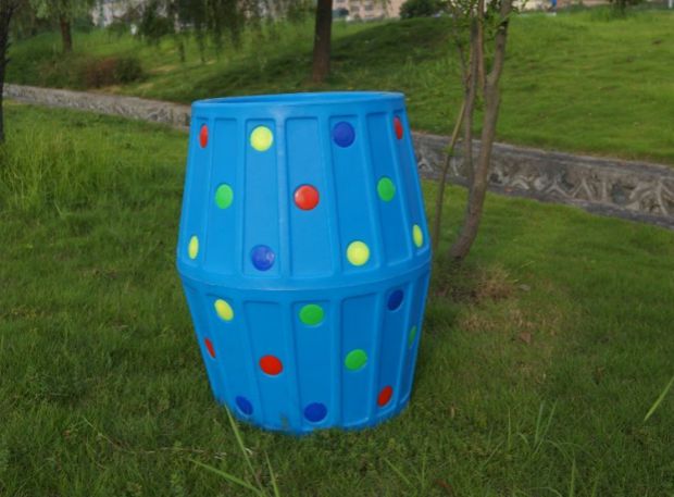 Parenting Kindergarten Children Plastic Toys Bicolor Big Roller Sensation System Equipment Game Drill Holes Colorful Big Roll Bucket 