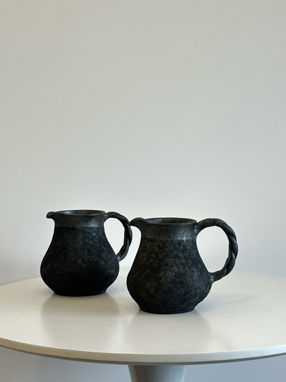 Jiduo black pottery Tibetan handmade coffee sharing pot milk tea pot