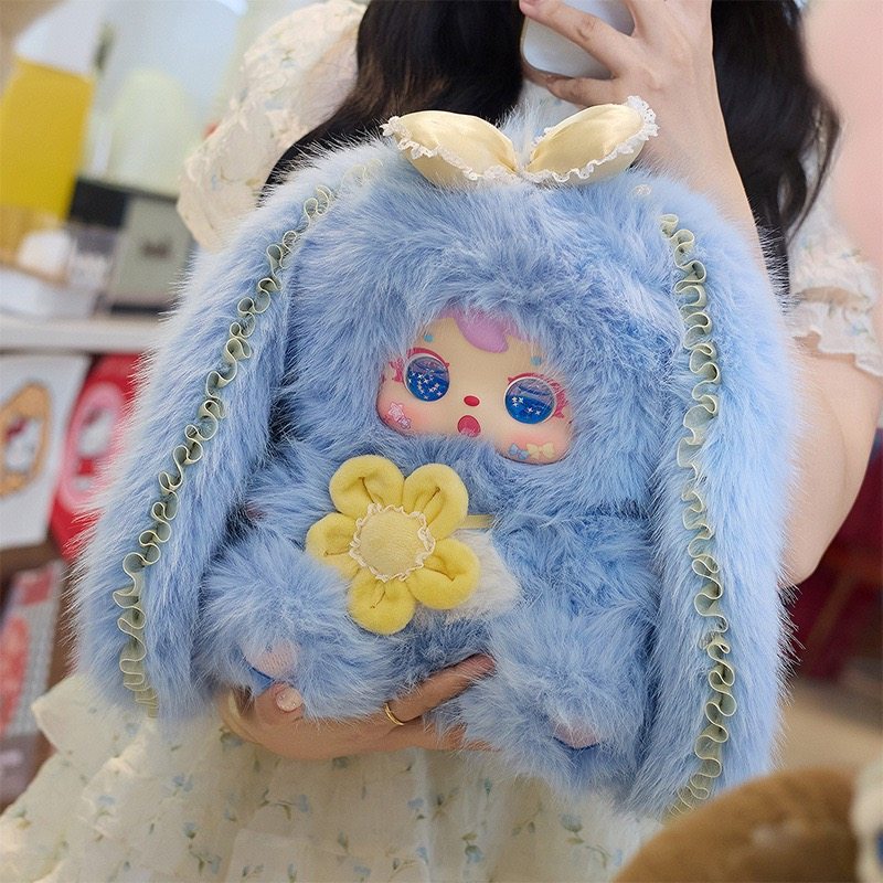 正版LuckyDeerNai晚安小兔甜茶小兔600%绒绒冰吊卡毛绒女生礼物_潮玩盲