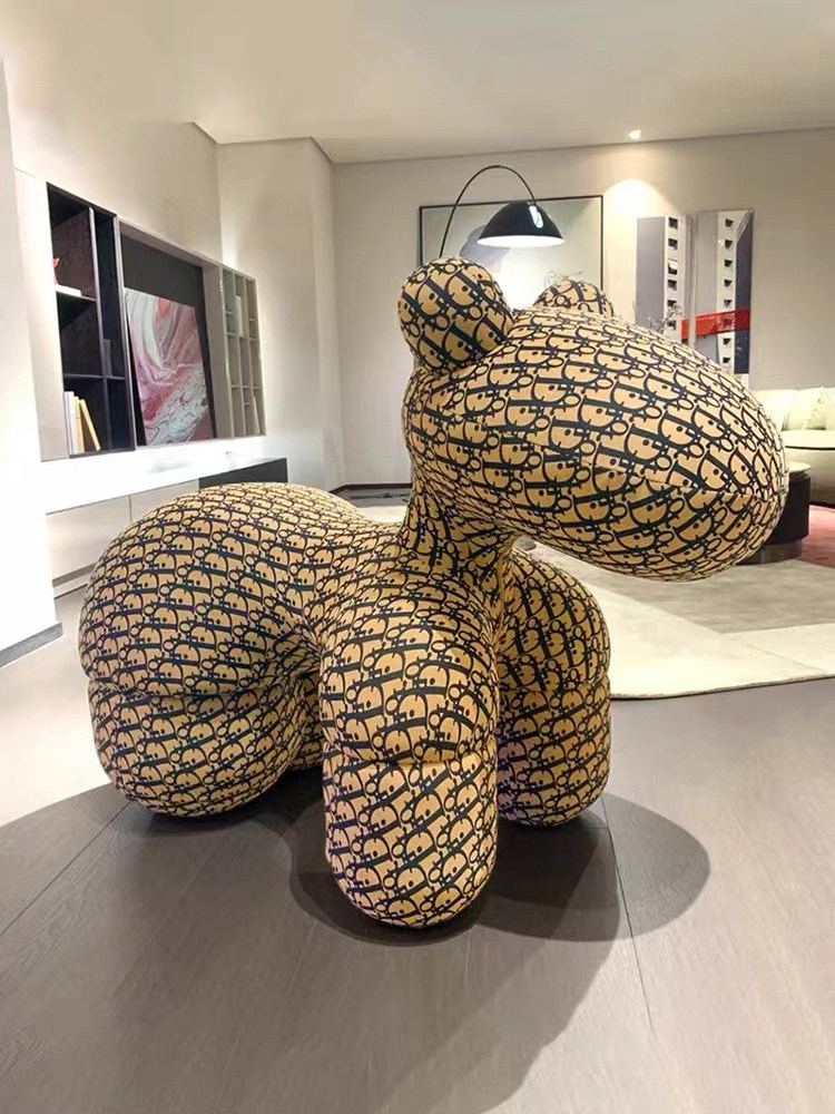 Creative fiberglass children's pony chair puppy parent-child educational toy horse shape sofa chair can sit for adults