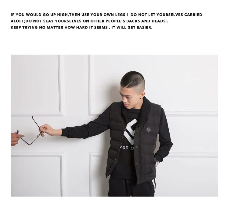 SEVEN ONE SIX 716 áo vest cotton độn tay không tay 2018 áo khoác nam thu đông áo khoác jean