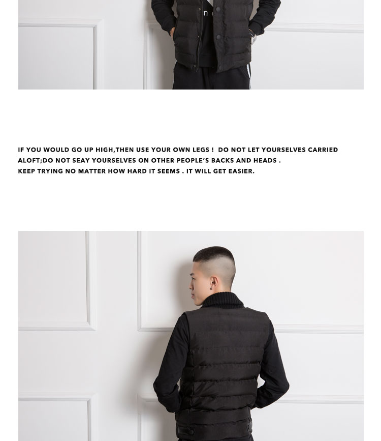 SEVEN ONE SIX 716 áo vest cotton độn tay không tay 2018 áo khoác nam thu đông áo khoác jean