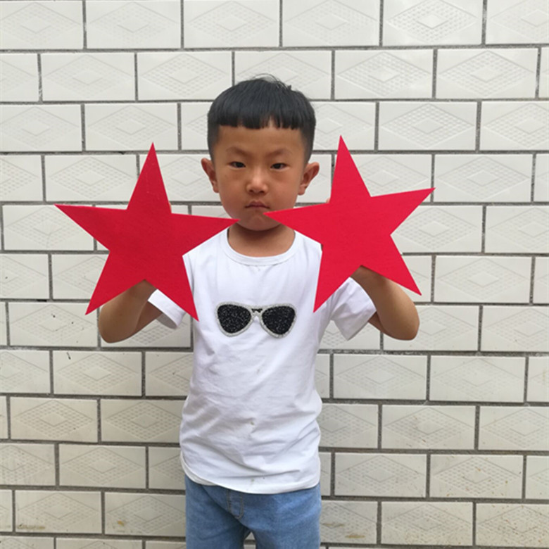 China Hearts Great Pentagram Red Stars Flash Props Games Entrance Opening Ceremony Props Big Ensemble of Red Song Performance