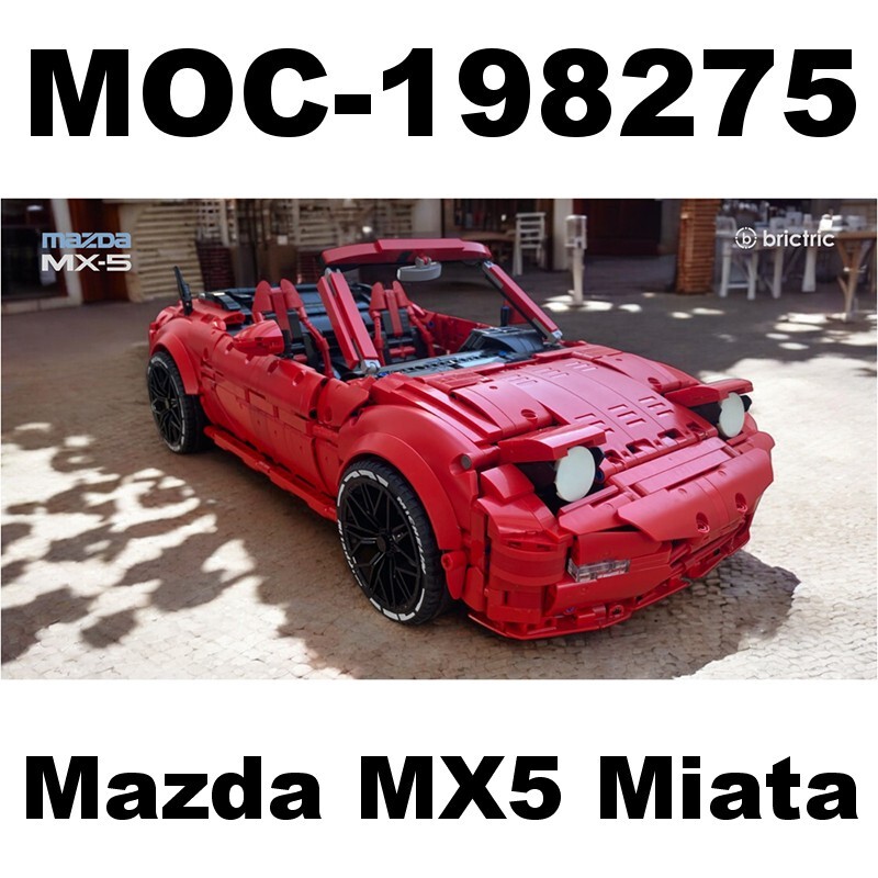 Moc-198275 Mx5 Miata N/A Dynamic Remote Control Building Block Sports Car Model Compatible with Technic Set
