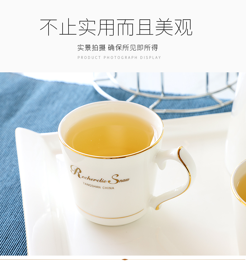 Water from the BeiBei suit household ceramic cup tray was sitting room with a light European - style key-2 luxury ipads China cups kettle gift box