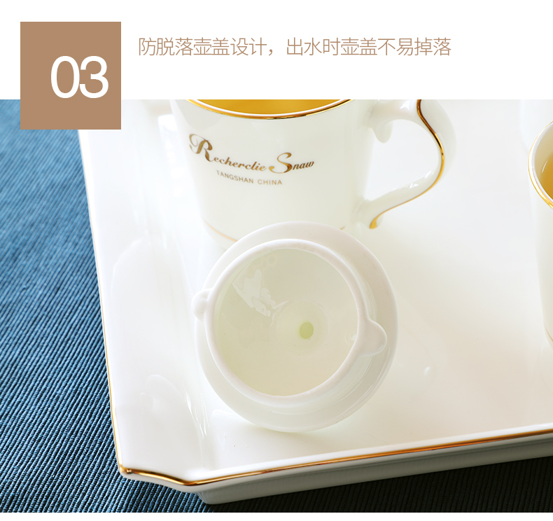 Water from the BeiBei suit household ceramic cup tray was sitting room with a light European - style key-2 luxury ipads China cups kettle gift box