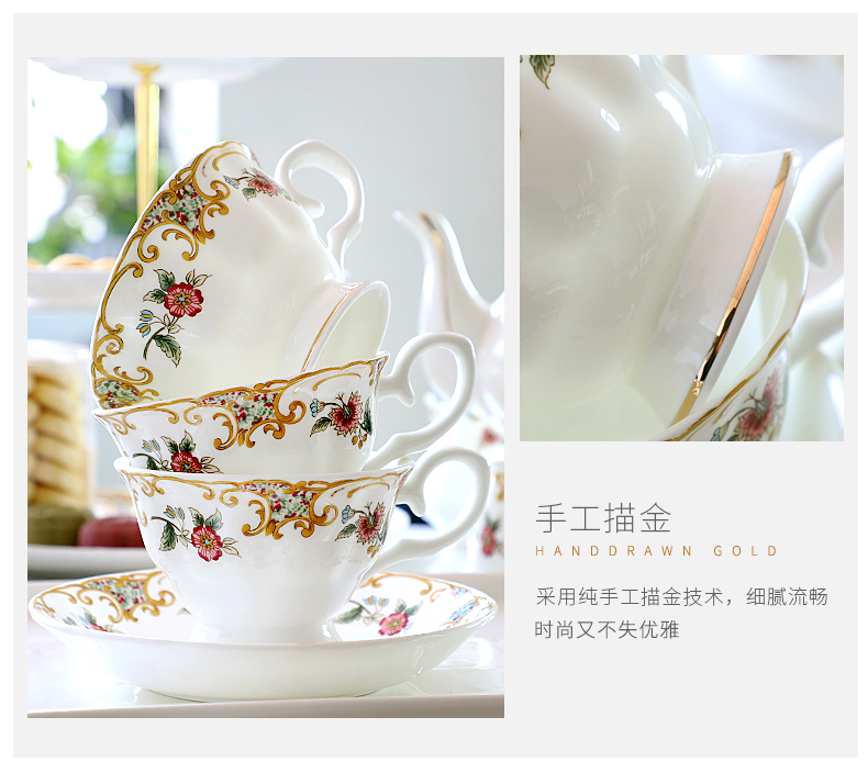 Light much coffee cup suit ipads porcelain fine European - style coffee cup small key-2 luxury cups and saucers ceramic English afternoon tea tea set