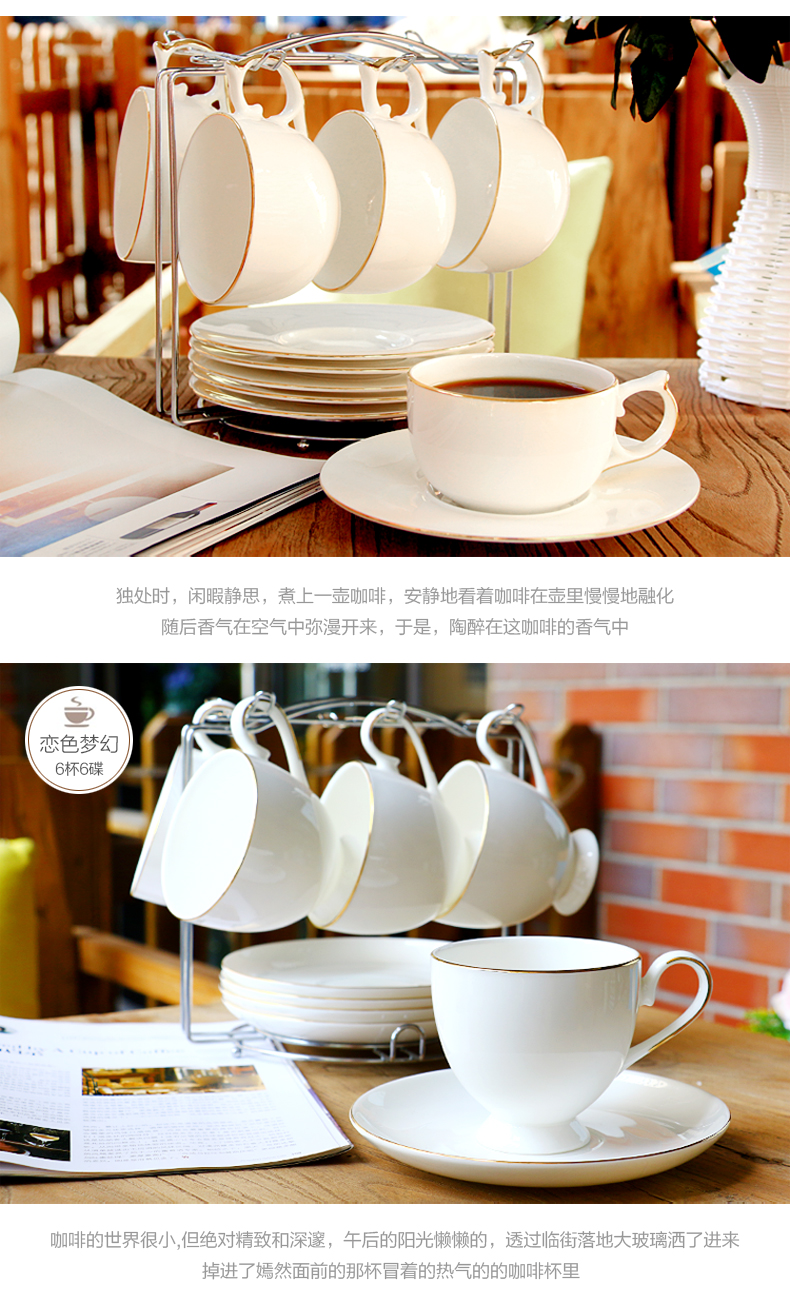 Small European - style key-2 luxury ipads porcelain coffee cup set spoon household contracted ceramic keller afternoon tea delicate