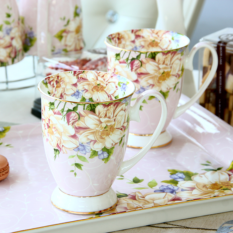 Tea cup cold water bottle glass teapot set ceramic light cold water to ultimately responds the cup home sitting room European - style key-2 luxury