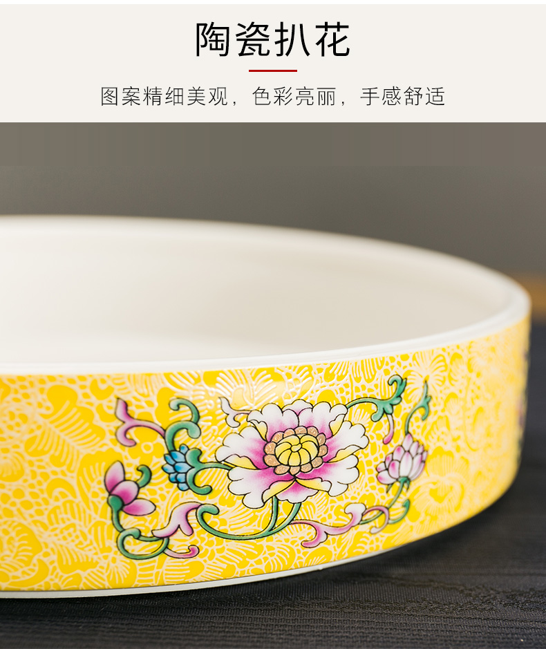 RongShan hall nameplates, purple sand tea cake tin puer tea box tank size seven loaves receive sealed bucket of multilayer and POTS