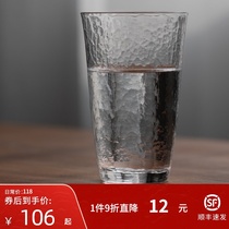  Tonghe imported from Japan Toyo Sasaki handmade hammer pattern lead-free crystal glass household hot water green tea cup