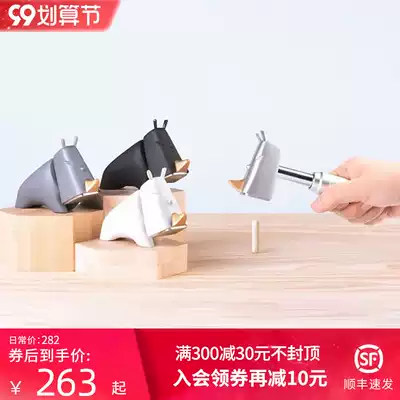 Taiwan ithinking cute mini rhino stainless steel hammer home gadget small ornaments gift