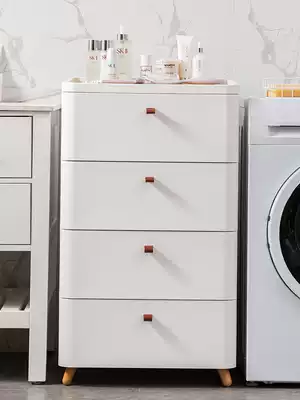 Powder room storage cabinet floor-to-ceiling bathroom seam cabinet waterproof light luxury toilet sink rack side cabinet