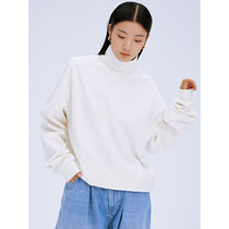 One Wei evewang standing collar long sleeve light board pullover loose clothes very simple style womens coat can be worn couple