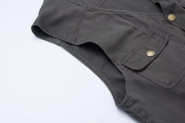 Mới vest trung niên nam ngoài trời mùa xuân và mùa thu mô hình cotton lỏng nhiều túi vest cha mặc vest vest áo ba lỗ tập gym