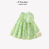 France A Knackfuss childrens wear ~ hipster girl dress summer dress little girl backless princess skirt