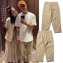 MADNESS MDNS RUEI WASHED OVERAI Yu Wenle Tide Cards 100 lap Overalls casual pants