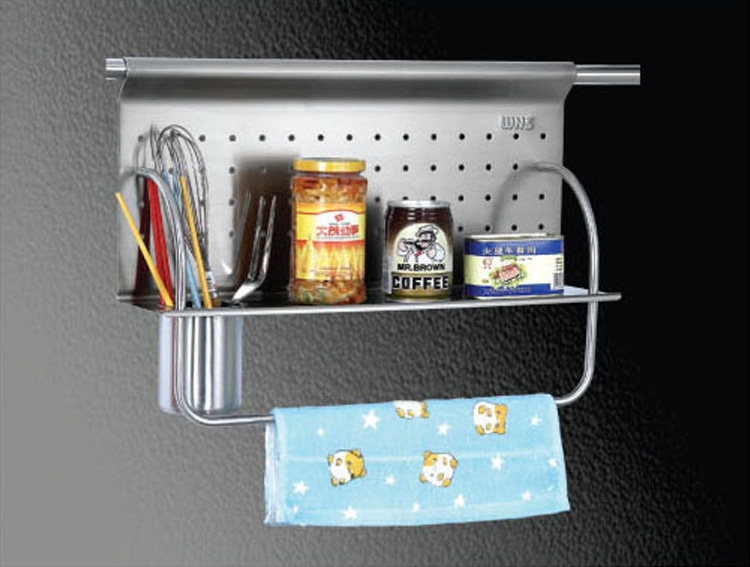 Exclusive custom Almighty 304 stainless steel kitchen shelve rack single barrel large single layer of seasoning rack GY510