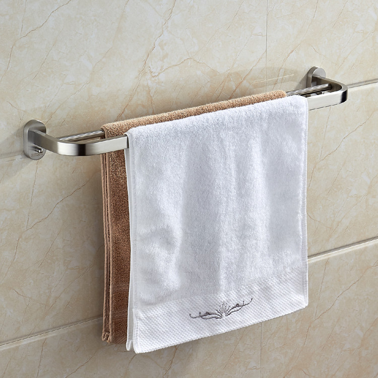 304 Stainless Steel Double-Rod Towel Rack Makeup Room Towel Rod Bathroom Pendant Bathroom Pendant 9902 Drawing matt