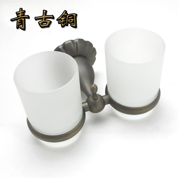 Green Bronze Carrero Imperial Crown Classical European Toothbrush Cup Mouthwash Cup Double Cup Holder 101002B52