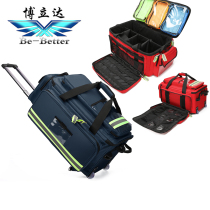 Bolida Large Capacity Trolley First Aid Kit China Hygienic Trolley Backpack Emergency Kit Multifunctional Medical Backpack