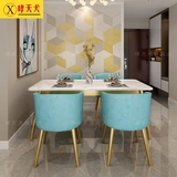 Мраморный современный прямоугольный стульчик для кормления для домашнего использования для стола