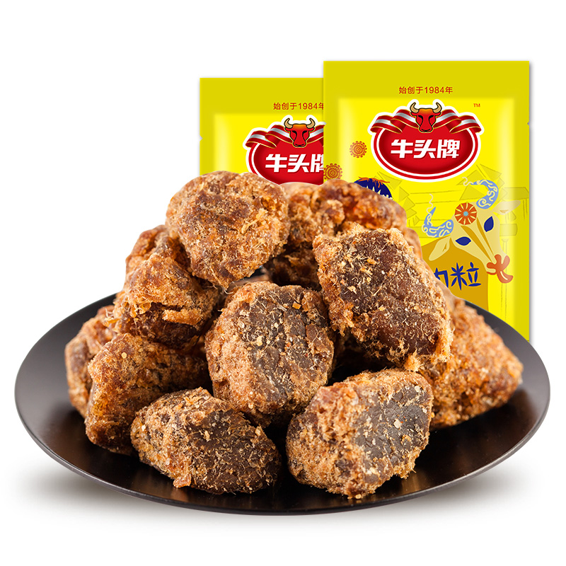 贵州名优 牛头牌 牛肉粒 100g*2袋 淘抢购+天猫优惠券折后￥24.9包邮（￥34.9-10）香辣/五香可选