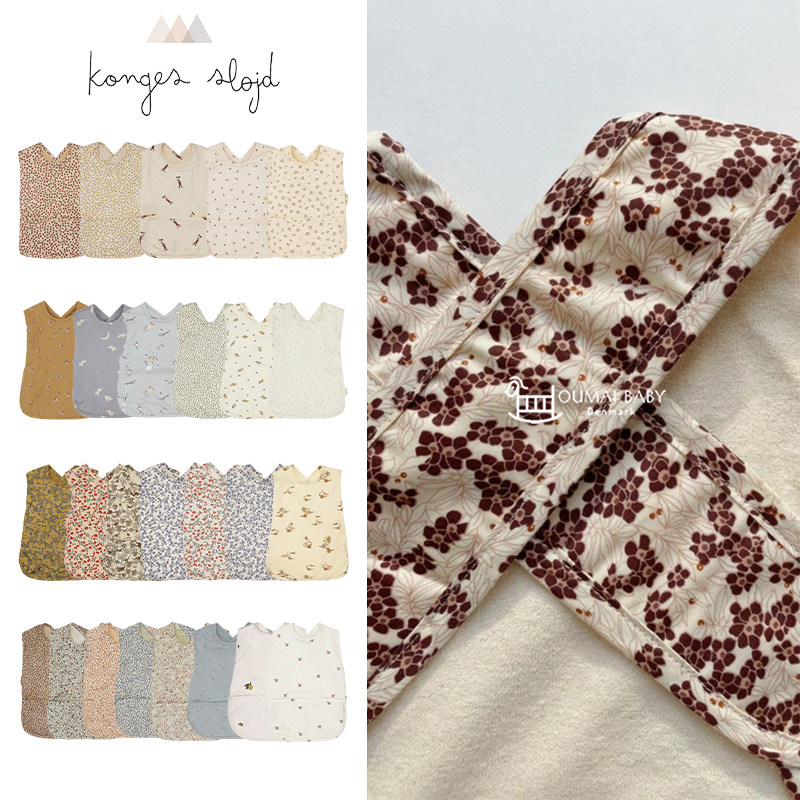 konges slojd23 spring summer new baby baby meals waterproof bib for children towels waistcoat-Taobao